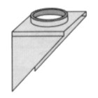 Support mural de départ inox pour conduit I-CUBE DPZ - Diamètre : 125