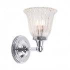 Applique austen1, chrome et verre