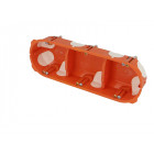 Boite encastrement 3 postes, prof. 40mm, étanche à l'air