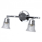 Spot chromé techno 2 ampoules 23 cm