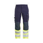 Pantalon multinormes inhérent +stretch Marine/Jaune-Fluo 17871512 - Taille au choix