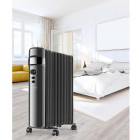 Radiateur à bain d'huile 2000 w 3 puissances de chauffe, couleur noir agadir 2000 taurus alpatec