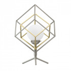 Lampe de table argentée neoclassic   44 cm
