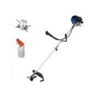 Débroussailleuse thermique 50cc + tête de fil pro alu + jéricane - hdt50-alu
