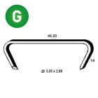 Agrafes HR-45 Galfan - Boite de 1600 pièces - 19HR455 Agrafes HR-45 Galfan - Boite de 1600 pièces - 19HR455