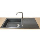 Evier céramique lingot anthracite 1 cuve+egouttoir sareguemines