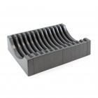 Porte-assiettes pour meuble pour 13 assiettes gris anthracite