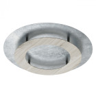 Plafonnier argenté techno 1 ampoule 8 cm