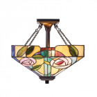 Semi-plafonnier willow, verre et métal