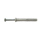 Cheville Tap-Vis tête plate à frapper à collerette plate - 6x40 Bte 100 - ING FIXATIONS - A270080
