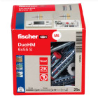 Chevilles métallique pour corps creux DuoHM 6X55 embout TX - FISHER - 572925