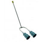 Double godet titane Ø 60, puissance 200 kW + col 550 mm