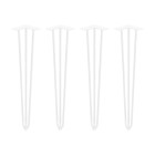 Jeu de pieds Hairpin de 3 barres, 4 unités - Coloris au choix