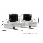 Downlight spot led cob rectangle 2x20w - couleur eclairage : blanc froid 6000k - 8000k