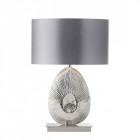Lampe simeto, nickel poli, avec abat-jour