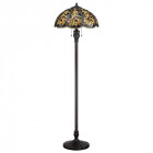 Lampadaire belle, bronze impérial et verre tiffany