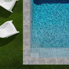 Kit complet | margelles pour piscine 4x4m en travertin gris (+ colle, joint, hydrofuge ...)