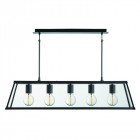 Suspension 90 cm voyager, noir, en verre