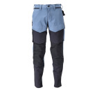 Pantalon de travail avec poches genouillères MASCOT Customized - 22379-311/2-Bleu gris/marine-38-82