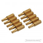 10 embouts dorés Torx T20 SILVERLINE 228537