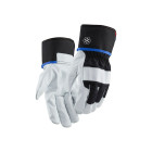 Gant de travail en cuir doublés Noir-Blanc - Pack de 6 paires - 22883900 - Taille au choix