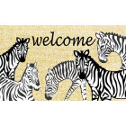Paillasson zèbres welcome en coco et latex