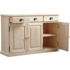 Buffet 3 portes 3 tiroirs en bois brut