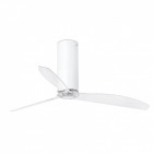 Ventilateur de plafond blanc brillant tube