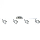 Spot chromé techno 4 ampoules 17 cm