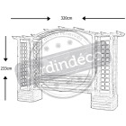 Pergola en pin treillis et banc florence