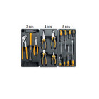 Servante d'atelier VITO 7 tiroirs 221 outils haute qualité chrome vanadium Meuble de garage complète sur roues