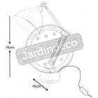 Lampe de bureau en acier brossé 16x76cm