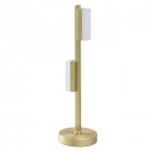 Lampe de table dorée techno 2 ampoules 45 cm