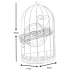 Cage murale déco oiseau en métal