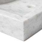 Vasque à poser rectangulaire en véritable marbre blanc 70x40x10 cm