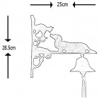 Cloche de jardin chien et chat en fonte