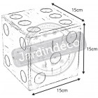 Dé en bois blanc vieilli taille 2