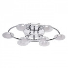 Plafonnier chromé techno 8 ampoules 15 cm