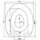 Abattant wc blanc lunette wc enfants amovible polypropylène 446 x 370 x 54 mm