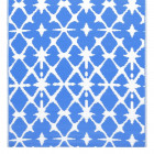 Tapis d'extérieur bleu et blanc pp - Dimensions au choix