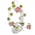 Applique murale blanche flora 1 ampoule 23 cm