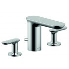 Mélangeur de lavabo à 3 trous en laiton et zinc chromé serie sydney coquilles en céramique