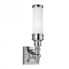 Applique payne ornate, chrome poli et verre opale, 1 ampoule