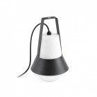 Lampe de jardin noire cat 1 ampoule