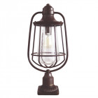 Borne marine, bronze et verre