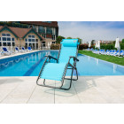 Fauteuil relax multi positions bleu - structure pliable - o'colors