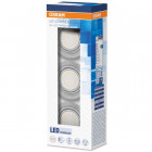Lot de 3 spots led encastrable 3x3 watt - blanc chaud