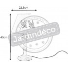 Lampe bois et metal poule