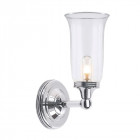 Applique austen2, chrome et verre