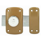 Verrou à bouton YALE Ø cylindre 23 mm - Marron doré - YV10